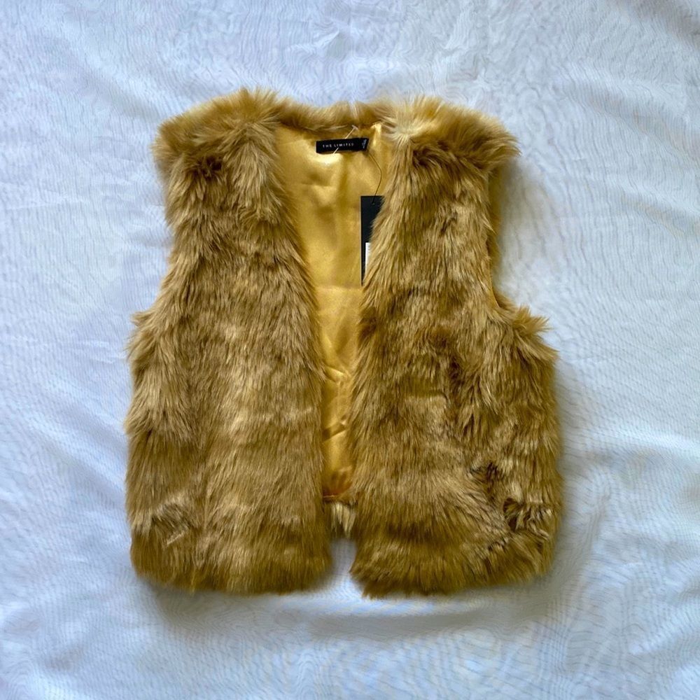 Tan Faux Fur Vest